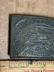 Used Metal Alloy Henry Ford Detroit Automobiles Record Model T Year Belt Buckle