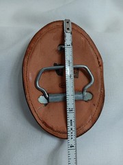 Vintage Nocona Leather Belt Buckle Pointer Hunting Dog Brown