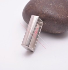 25mm Shiny Silver Western Single Prong End Bar Belt Buckle Loop Tip 3-Piece Set