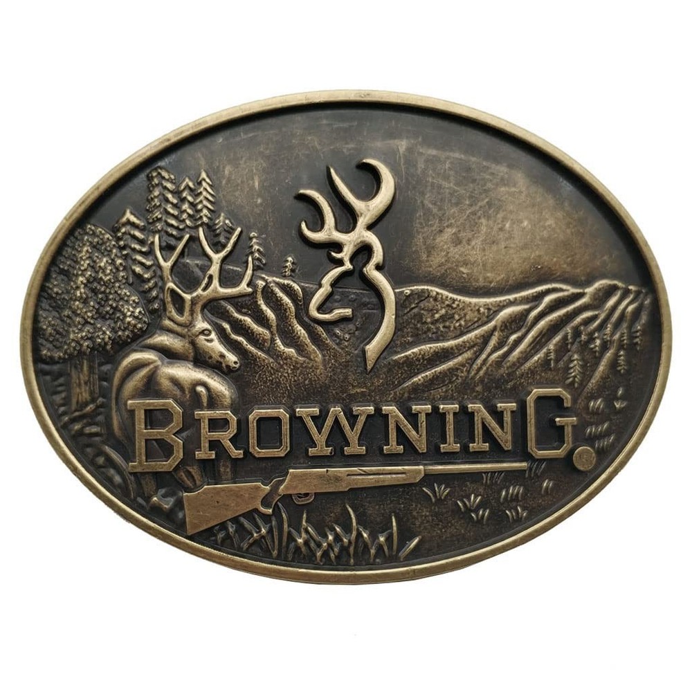 Xwest Country Hunting Belt Buckle Cowboy Western Buckles 1.5inch, Bronze
