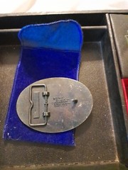 Belt Buckle Mens Keep The Torch Lit 1886 To 1986. Comes With Pouch