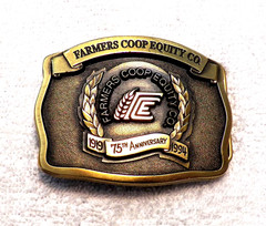 CLASSIC BELT BUCKLE 1991 FARMERS COOP EQUITY CO « SWAZEY » LMT ED #201 OF 700 BB17
