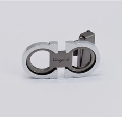 Salvatore Ferragamo Silver with Gray Alloy Belt Buckle for34-35mm leather strap