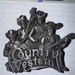 Vtg Bergamot Brass Works 1981 Country Western Brass Belt Buckle USA Rare Old