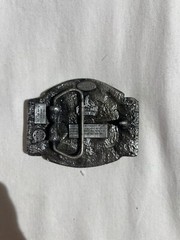 VTG Siskiyou Co. Belt Buckle Telephone Linesman Industry Workers USA 1988 RARE