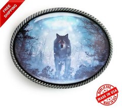 Wolf Belt Buckle – Native American Spirit Animal Handmade Buckle – 633