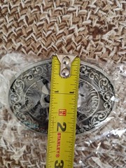 Skulls Collection Gray & Black Belt Buckle