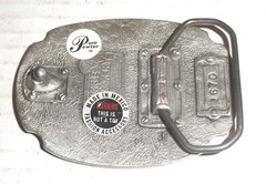 Buckle Bakery FD Firefighter Pure Pewter & Enamel Belt Buckle with Clip #1670