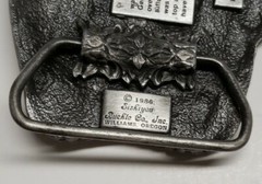 Siskiyou Ft Madison Tri State Rodeo Limited Edition Pewter Belt Buckle 1986