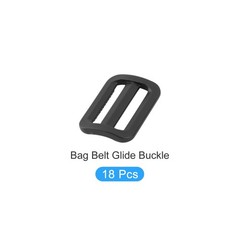Bag Belt Glide Buckle (2.5cm/1&Prime;) 18Pcs, Plastic Adjustable Buckle Fasteners