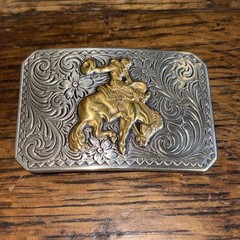 Nocona Western Belt Buckle Horse Bronco Rider