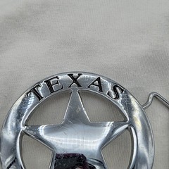 Texas Ranger Badge Belt Buckle (Silver)