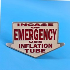 Great American Products Vintage Pewter Belt Buckle Emergency Inflation Tube 2005