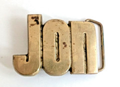 Baron name belt buckle 1978 solid brass BBB vintage 70s “JON” Taiwan