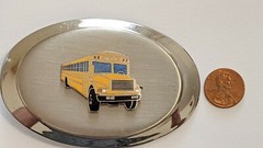 YELLOW SCHOOL BUS BELT BUCKLE