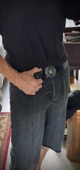 “Five Point Relic” Belt Buckle 2.5” Round Handmade Star OOAK Darren McNees