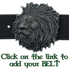 Lion Head Buckle Legend Bob Marley lion of Judah Wild Animal Big Cat Rasta