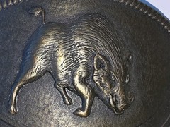 Bush Hog Wild Boar Vtg Belt Buckle Made in USA Hunting Western Vintage 1980&rsquo;s