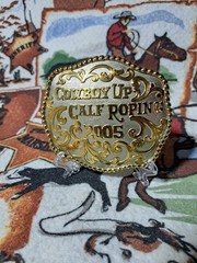 2005 Cowboy Up buckle four and one eight by three and three quarter