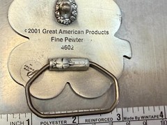Lucky Four Leaf Clover Fine Pewter 2001 Great American Products Belt Buckle