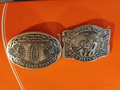 1992 -93 Kansas State Fair First Annual Rodeo Belt Buckle Horse Bronc Cowboy New