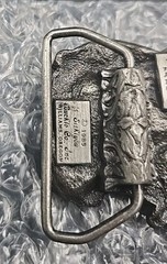 Siskiyou ROCKY MOUNTAIN Belt Buckle Vintage 1985 Pewter Eagle & Miner /2500