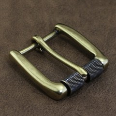 Replacement Brass Roller Buckle 4cm Inside Wide Men Leather Belt Snap On Vintage
