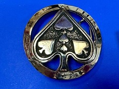 Ace Of Spades Casino Poker Card Games Gambler Cards Silver Star Belt Buckle