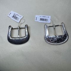 Vintage 1994 Western Belt Buckles Silver Floral Engraved NWT 2pc