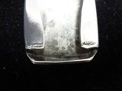 c363 Vintage Belt Buckle in Sterling Silver with Gold Plating