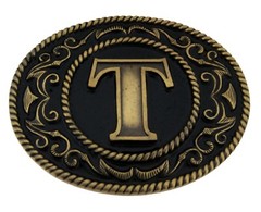 New Men Women Western Initial A-Z Belt Buckles Rodeo Cowboy Cowgirl Silver Gold