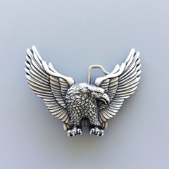 Vintage Silver Plated Western Eagle Wild Animal Belt Buckle Boucle de Ceinture