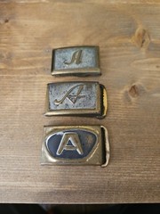 Belt Buckle Lot Of 3 Vintage- 2 Hickory Z Alloy, 1 Unbranded Silver Plate – L1