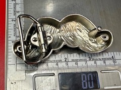 Mustache Novelty Psychobilly Rockabilly Biker Punk Heavy Figural Belt Buckle