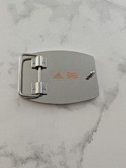 Solid Metal Striped Adidas Belt Buckle