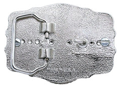 Lapis 40×30 Oval Cab Silver Color 2 1/2 x 1 4/5 Inch Belt Buckle EPBB170/61125