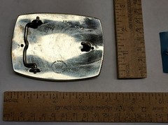 1986 – SPRING 500 – SINGLES C – GERMAN SILVER – BELT BUCKLE – listing # 9560