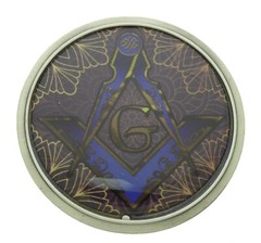 Mason Masonic Fraternal Compass Masonry Freemasonry Master Belt Buckle Vintage