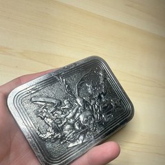 Grateful Dead Silver Tone Skull & Wings Plate Belt Buckle 2 in Fit MPN 700