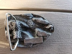 I&rsquo;d Rather Be Fishing Fish Jumping 1985 Siskiyou Vintage Belt Buckle B74