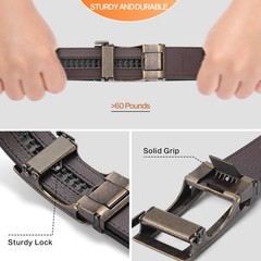 SENDEFN Men&rsquo;s Leather Casual Belt 1 3/8&Prime; 28&Prime; to 46&Prime; Waist Adjustable, Brown