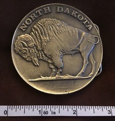 *** Valley Forge North Dakota Buffalo Nickel Limited Edition Belt Buckle