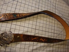 Vintage 1977 Bergamot Belt and Buckle Brass Deer Buck Doe Antlers Western
