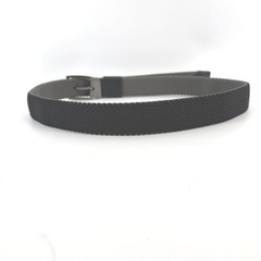 Tommy Bahama Black/Gray Reversible Braided Belt stretch Silver Buckle S/M NWOT