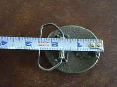 Vintage Advertising Logo Michelin Man Belt Buckle 2 3/8&Prime; Wide NICE ENV