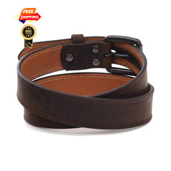 ARIAT Men&rsquo;s Double-Stitched Leather Roller Buckle 40 (36–37&Prime; Waist), Brown