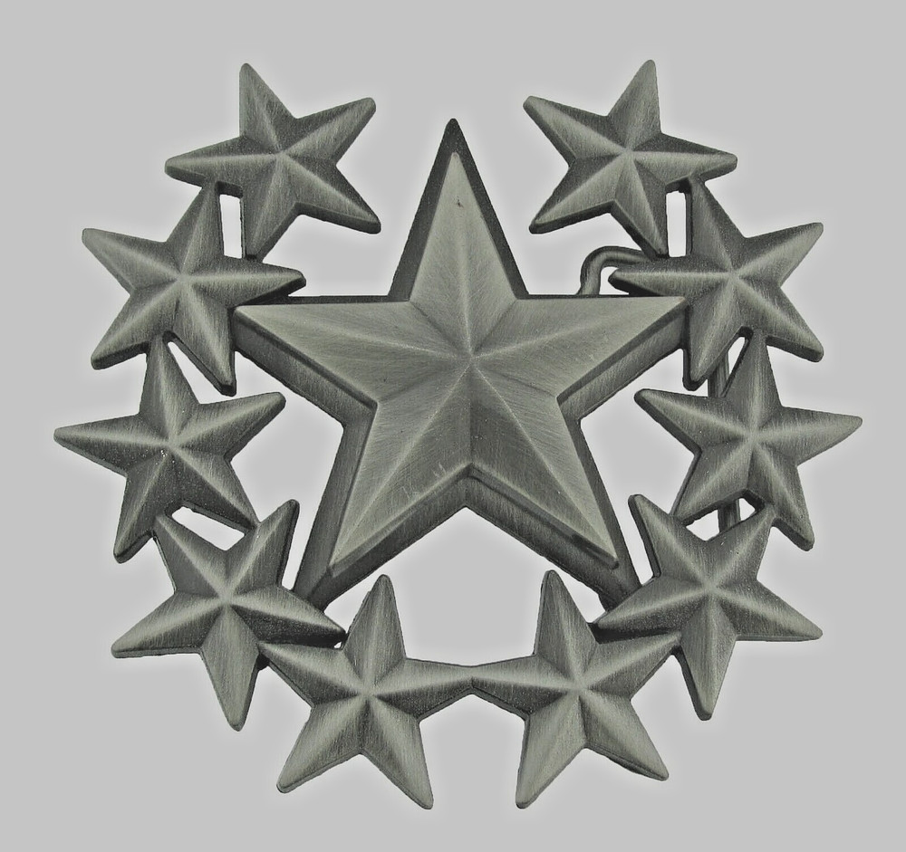 New Star Belt Buckle Cowboy Style Antique Gray Metal Western Rodeo Men Women