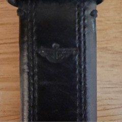 Dockers Black Leather Belt Mens Size 36 Genuine Leather Classic Silver Buckle