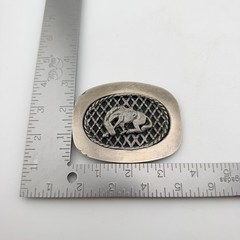 Vintage Western Belt Buckle Bucking Bronco Horse Large Squared Oval