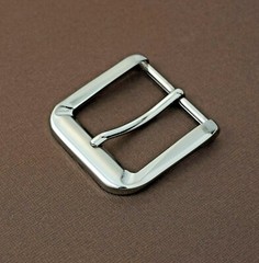 New man/woman 1 1/2&Prime;solid pin buckle(#70) brushed nickel finish casual jean USA